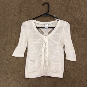 Lace cut-out sweater